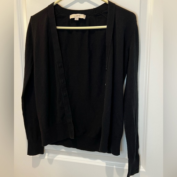 Ann Taylor Loft Black Long Sleeve Cardigan Size Small - Picture 5 of 10
